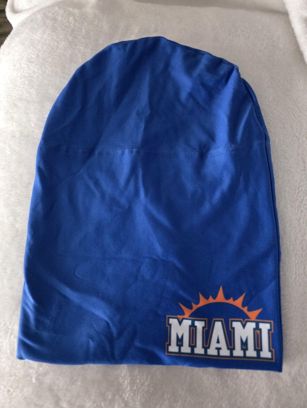 SAVICUSTOMS Miami Football Performance Spandex Beanie / Helmet Liner